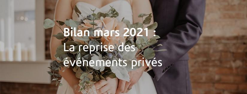 Bilan mars 2021 : la reprise des événements privés