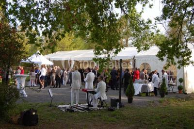 Verres de cocktail orange garnis de tranches d'orange et de pailles noires, disposés sur une nappe noire.