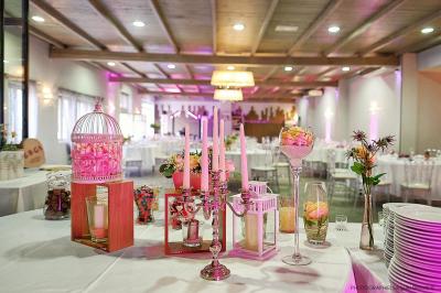 Un parking extérieur rempli de voitures, entouré de végétation et éclairé par une lumière naturelle.