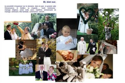 Lit avec baldaquin blanc, table de chevet en bois avec lampe en cristal, bougie et livres posés dessus.