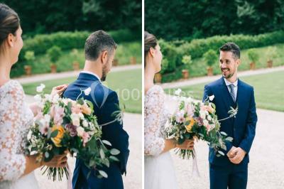 Plan du Château d'Anjou montrant la disposition des salles, incluant théâtre, salons et salle de bal.