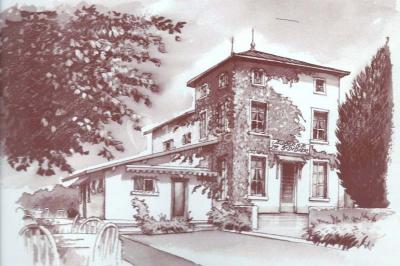 Assiette de salade garnie de magret de canard, asperges, figues, tomates séchées et filet de sauce balsamique.