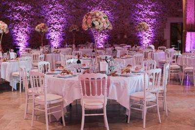 Chemin de gravier bordé d'herbe et d'arbres, avec des voitures garées en arrière-plan sous un ciel nuageux.