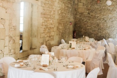 Miniature Location salle Vestric-et-Candiac (Gard) - Château de Vestric et Candiac #14 Vue aérienne d'un domaine avec un grand bâtiment principal, des annexes, un canal et des espaces verts environnants.