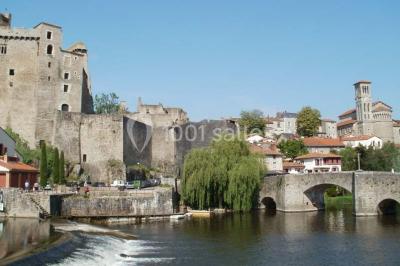 Salle de réunion lumineuse avec tables en U, chaises noires, grandes fenêtres donnant sur un jardin verdoyant.