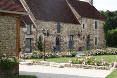 Chambre mansardée avec quatre lits simples, couvertures bleues et étagère en bois clair contre un mur gris.
