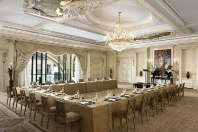 Miniature Location salle Paris 16 (Paris) - Shangri - La Paris #6 Entrée d'un hôtel de luxe avec une plaque indiquant ’Shangri-La Paris’, entourée d'une architecture élégante.