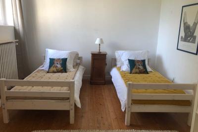 Allée de gravier bordée de rosiers roses en fleurs, entourée de pelouse et d'arbres en arrière-plan.