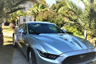 Buffet avec boissons, viennoiseries, fruits et condiments disposés sur deux tables dans une salle lumineuse.