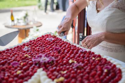 Véranda et jardin installés pour une cérémonie, La Croisée des Possibles