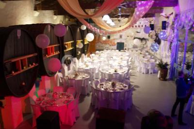 Grande jarre en terre cuite posée dans un jardin verdoyant entouré de plantes et d'arbres.