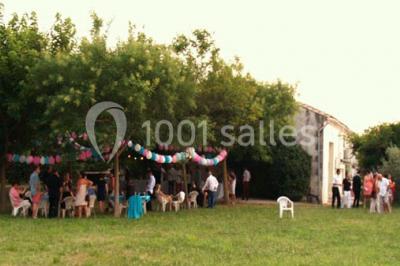 Grande jarre en terre cuite posée dans un jardin verdoyant entouré de plantes et d'arbres.