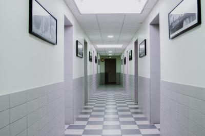 Intérieur d'un véhicule haut de gamme avec volant, tableau de bord et finitions en bois et cuir clair.