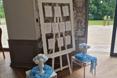 Illustration en noir et blanc d'un château avec des tours et des toits pointus, accompagnée du texte ’Le Château de la Roche…