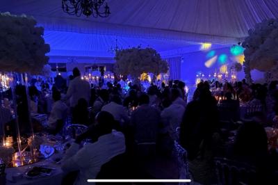 Parking extérieur avec plusieurs voitures stationnées, entouré d'arbres et offrant une vue dégagée au loin.