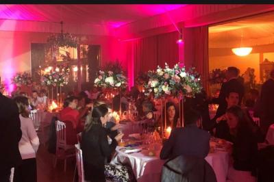 Parking extérieur avec plusieurs voitures stationnées, entouré d'arbres et offrant une vue dégagée au loin.