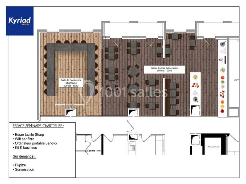 Location salle Chambéry (Savoie) - Hôtel Kyriad Chambéry Centre #17
