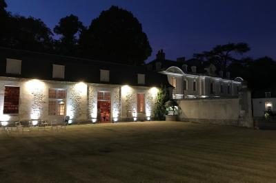 Bouquet de fleurs jaunes et blanches posé sur le capot d'une voiture ancienne noire, sous un ciel bleu.