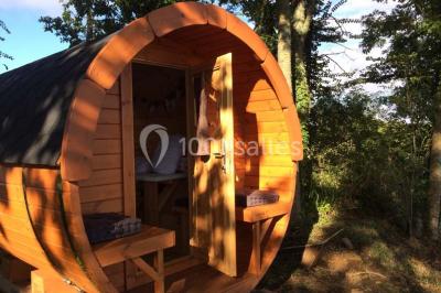 Deux chaises en métal décorées de fleurs colorées, placées sur une pelouse en extérieur par temps clair.