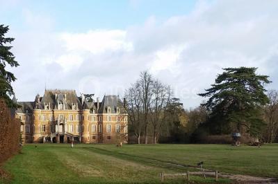 Chambre lumineuse avec lit double, draps bleus, moustiquaire suspendue et éclairage doux.