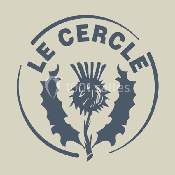 Illustration d'un chardon stylisé entouré d'un cercle avec le texte ’Le Cercle’ en haut.