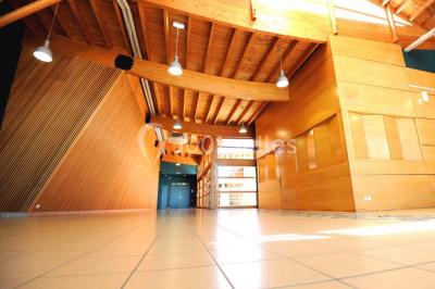 Vue aérienne d'un château médiéval entouré de verdure, au cœur d'une petite ville avec des habitations et des routes.