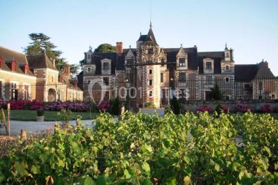 Plan illustré du Château de Jallanges et de ses jardins Renaissance avec numéros correspondant aux lieux décrits.