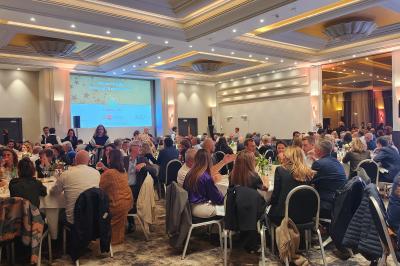 Cascade naturelle entourée de végétation, se déversant dans un bassin calme sous une lumière ensoleillée.