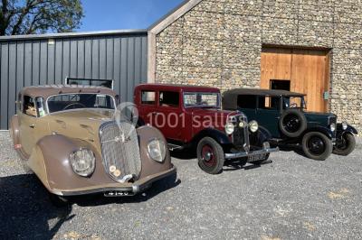Une femme en robe de mariée sourit face à un homme en costume orange dans un vignoble verdoyant.