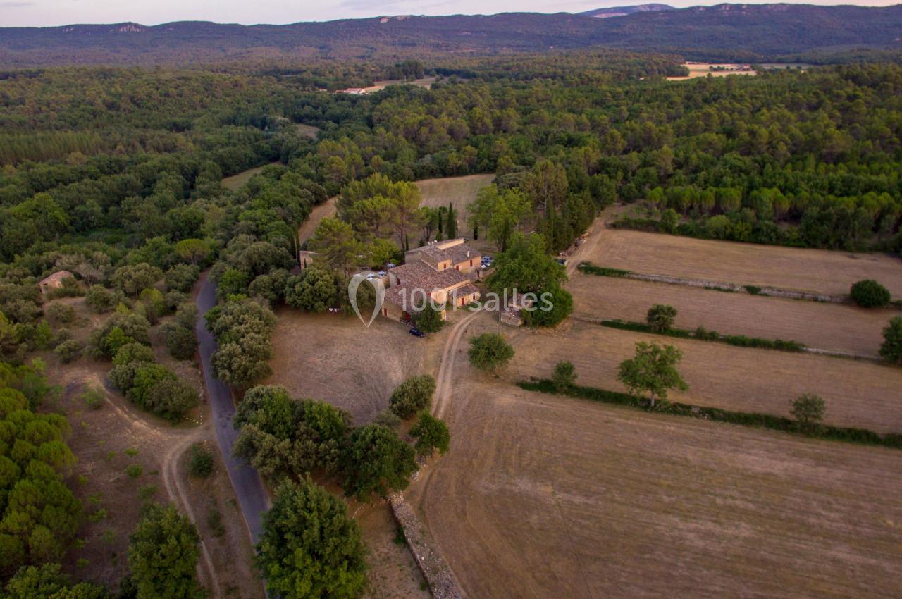 Vue aérienne du Domaine - Mariage - Vue depuis le Nord