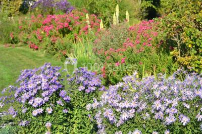 Salle de bain avec cabine de douche arrondie en verre, lavabo encastré et murs carrelés beige.