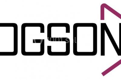 Logo avec le texte ’LDGSON’ en noir, accompagné d'une flèche violette orientée vers la droite.