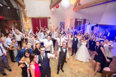 Miniature DJ Montlhéry (Essonne) - AmbianCvous #13 Grande tente transparente aménagée avec des tables alignées, décorées de fleurs et de vaisselle pour un événement.