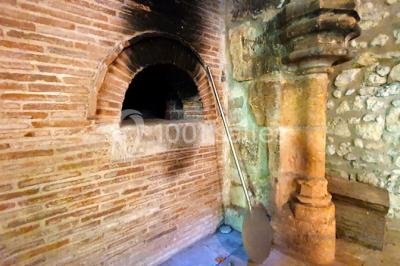 Miniature Location salle Amboise (Indre-et-Loire) - Les Ecuries du Signe #7 Reflet d'un château et de ses remparts dans une rivière calme, entouré de verdure et d'arbres au crépuscule.