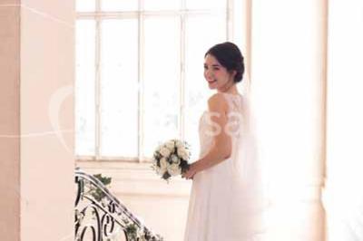 Feu d'artifice illuminant le ciel nocturne au-dessus d'un parc avec des spectateurs rassemblés sur une pelouse.