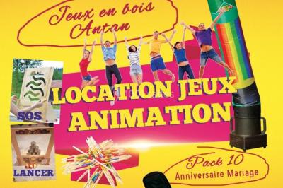 Image promotionnelle d'un DJ tenant une table de mixage, avec des textes sur l'animation d'événements en Vendée et Pays de…