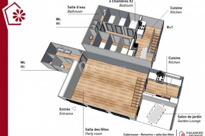 Projecteurs LED rouges fixés sur une barre métallique, éclairant un mur avec des reflets lumineux violets.