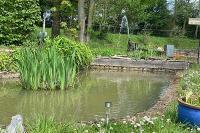 Illustration d'une loupe stylisée avec un cercle central et une poignée inclinée vers la droite.