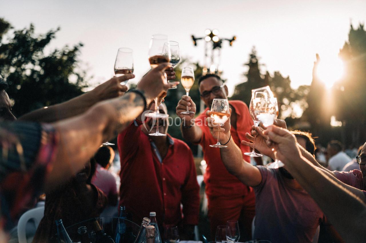 Dîner dans le parc de Château l'Hospitalet 
