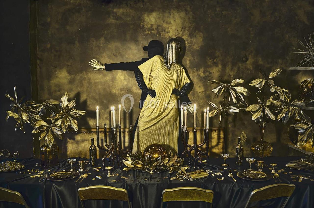 Mise en scène artistique d'un diner