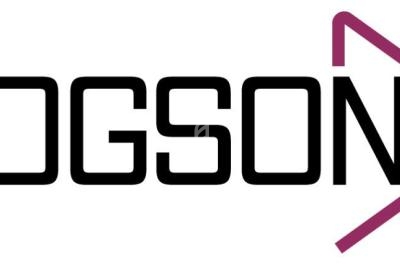 Logo avec le texte ’LDGSON’ en noir, accompagné d'une flèche violette orientée vers la droite.