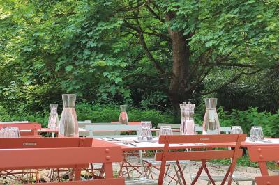 Miniature Terrasse estivale de l'Auberge Lurçat Plan aérien du domaine