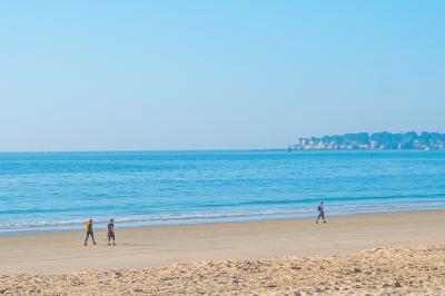 Soufflé servi avec des fraises, crème chantilly, crumble et sorbet, présenté sur une assiette élégante.
