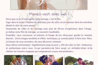 Un couple s'embrasse lors de leur mariage, entouré de nature, avec des images supplémentaires illustrant des moments du…