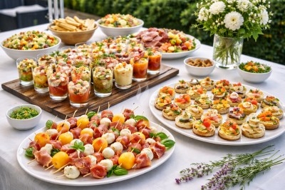 Miniature Traiteur Lattes (Hérault) - A la Bonne Franquette #23 Un couteau s'apprête à couper un dessert en forme de citron jaune posé sur un support doré.