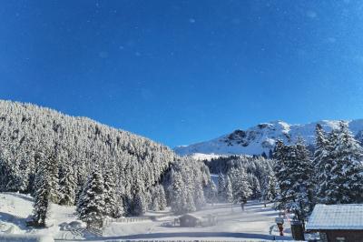Miniature Location salle Theys (Isère) - Le Farinaud #11 Vue d'une forêt dense avec des montagnes verdoyantes et un ciel partiellement nuageux en arrière-plan.