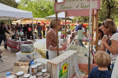 Miniature Location salle Villetelle (Hérault) - Domaine d'Ambrussum Events #8 Trois pots de rillettes de canard et de poulet posés sur un lit de feuilles vertes en extérieur.
