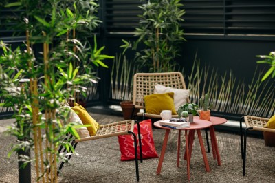 Plusieurs Citroën 2CV colorées alignées sur un parking ensoleillé.