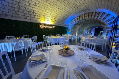 Miniature Location salle Châlons-en-Champagne (Marne) - Champagne Louis Balincourt #17 Rayonnages de bouteilles de champagne et de vin exposés dans une boutique avec une enseigne ’Louis Balincourt’.
