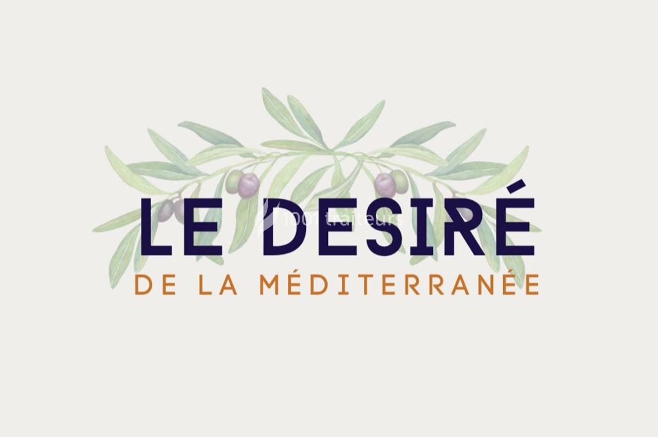 Illustration de branches d'olivier avec des olives, accompagnée du texte ’Le Désiré de la Méditerranée’.